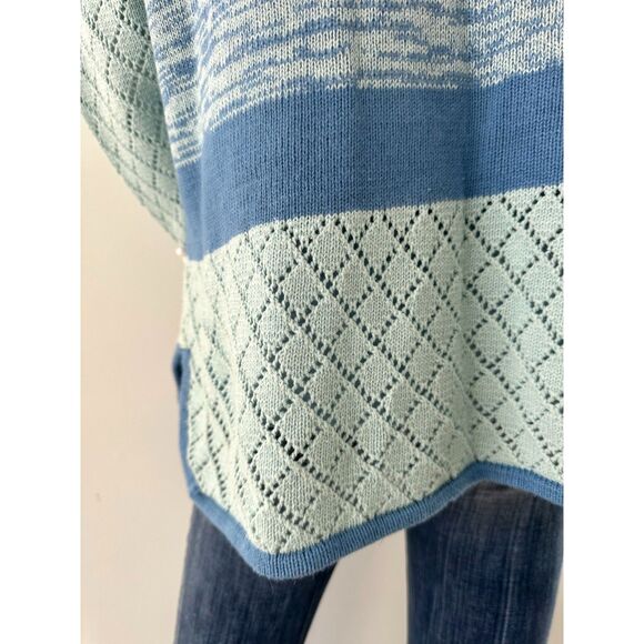VTG Storybook Knits Button-Up Sea Sounds Sweater Cardigan Beach Scene Womens M - Picture 10 of 10